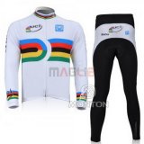 Maglia Santini manica lunga 2010 nero e bianco