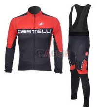 Maglia Castelli manica lunga 2011 nero e rosso