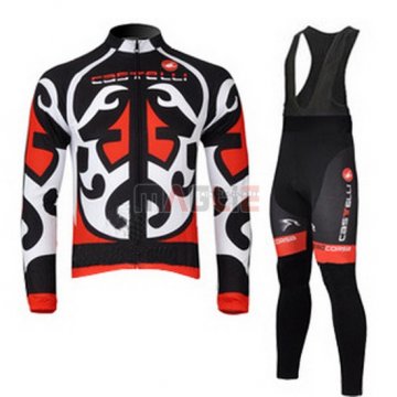 Maglia Castelli manica lunga 2011 rosso e nero