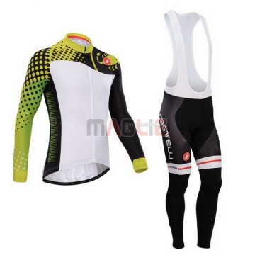 Donne Maglia Castelli manica lunga 2014 bianco e giallo