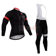 Maglia Castelli manica lunga 2015 nero e rosso