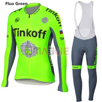 Maglia Saxo Bank manica lunga 2016 verde e grigio