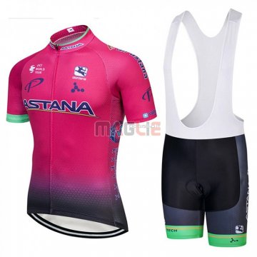 Maglia Astana Manica Corta 2018 Rosa