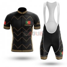 Maglia Campione Portugal Manica Corta 2020 Nero Giallo