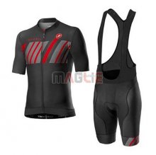 Maglia Castelli Manica Corta 2020 Nero Grigio Rosso