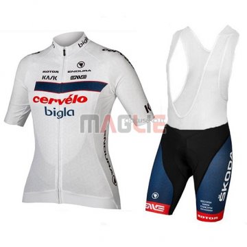 Maglia Cervelo Bigla Manica Corta 2018 Bianco Nero