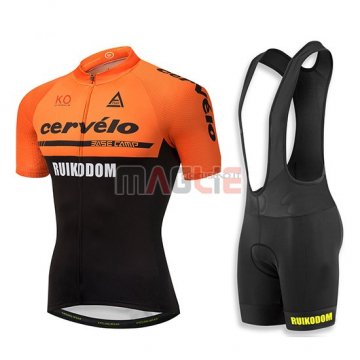 Maglia Cervelo Manica Corta 2018 Arancione e Nero