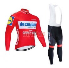 Maglia Deceuninck Quick Step Manica Lunga 2020 Rosso Bianco