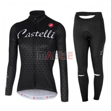 Maglia Donne Castelli Manica Lunga 2017 Nero