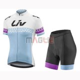 Maglia Donne Liv Manica Corta 2019 Bianco Blu