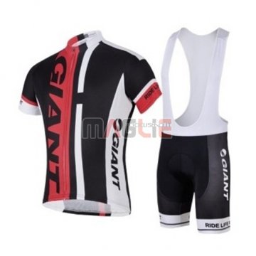 Maglia Giant Manica Corta 2018 Nero Rosso