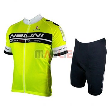 Maglia Nalini Manica Corta 2019 Nero Aceso Verde