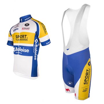 Maglia Sport Vlaanderen Baloise 2016 bianco e giallo