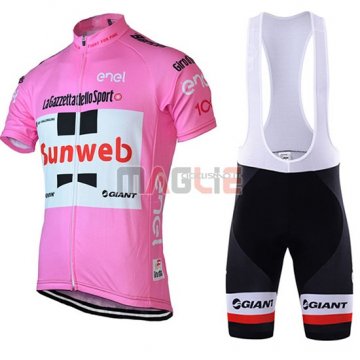 Maglia Sunweb Manica Corta 2018 Rosa e Bianco