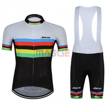 Maglia UCI Mondo Campione Jokvie Manica Corta 2018 Grigio