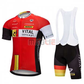 Maglia Vital Concept Manica Corta 2018 Rosso Bianco