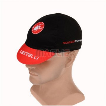 2015 Castelli Cappello Ciclismo nero e rosso