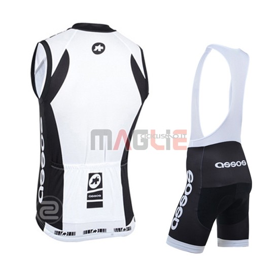 Gilet antivento Assos 2014 bianco e nero