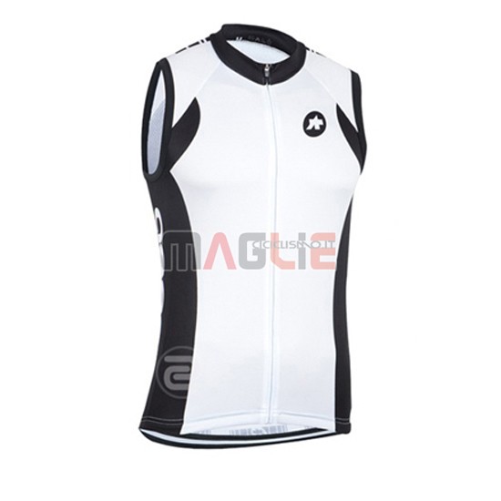 Gilet antivento Assos 2014 bianco e nero