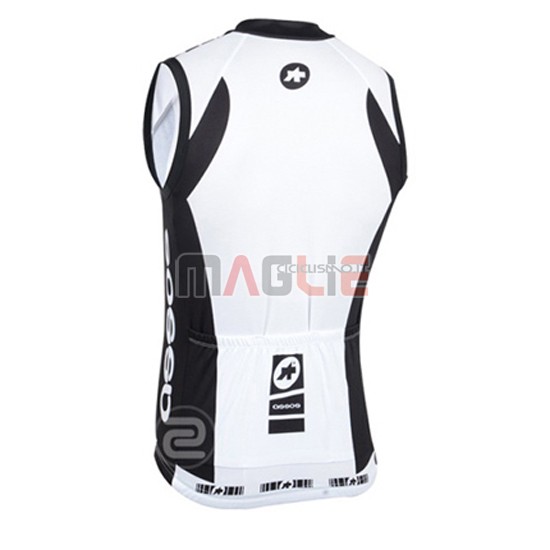 Gilet antivento Assos 2014 bianco e nero