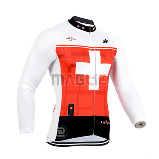 Maglia Assos manica lunga 2014 arancione e bianco