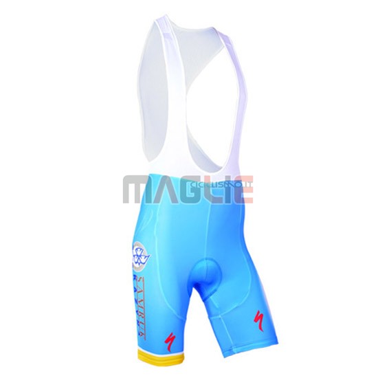 Maglia Astana manica corta 2014 azzurro e giallo