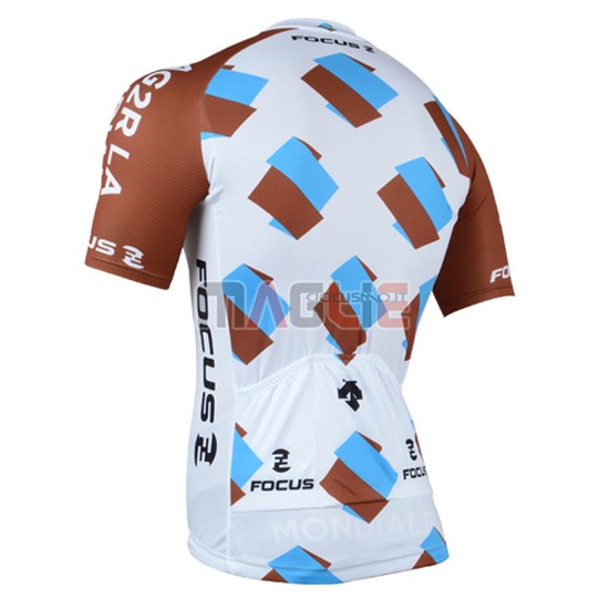 Maglia Ag2r manica corta 2015 marrone e bianco