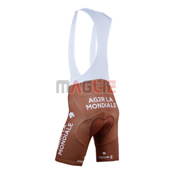 Maglia Ag2r manica corta 2015 marrone e bianco