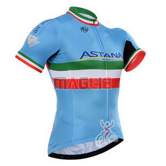 Maglia Astana manica corta 2016 blu e verde