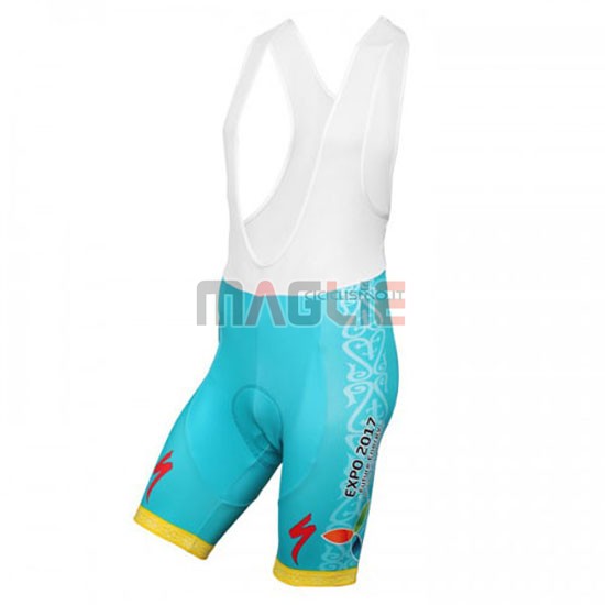 Maglia Astana manica corta 2016 celeste e giallo