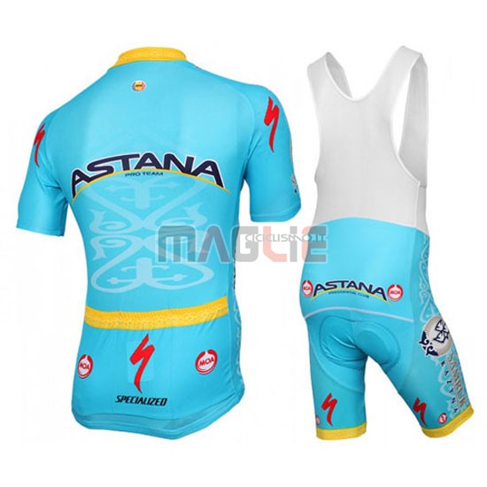 Maglia Astana manica corta 2016 giallo e azzurro