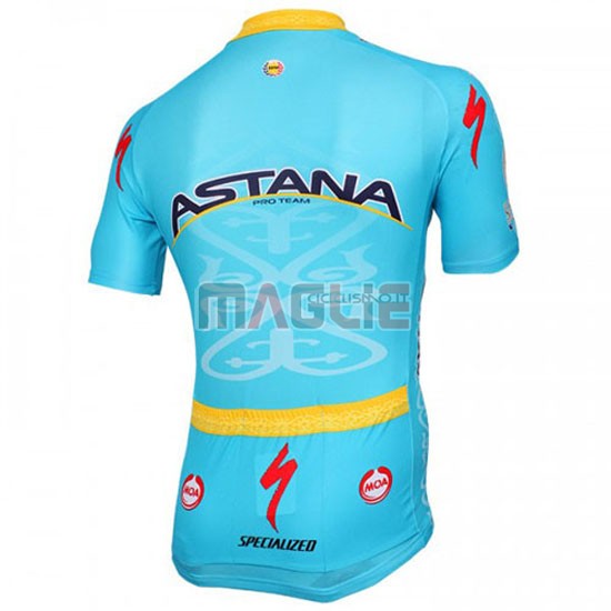 Maglia Astana manica corta 2016 giallo e azzurro - Clicca l'immagine per chiudere