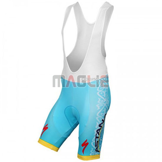 Maglia Astana manica corta 2016 giallo e azzurro