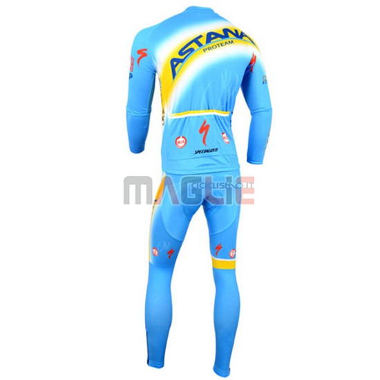 Maglia Astana manica lunga 2014 azzurro e giallo - Clicca l'immagine per chiudere