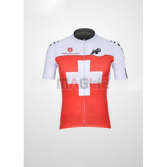 Maglia Assos manica corta 2011 bianco e rosso