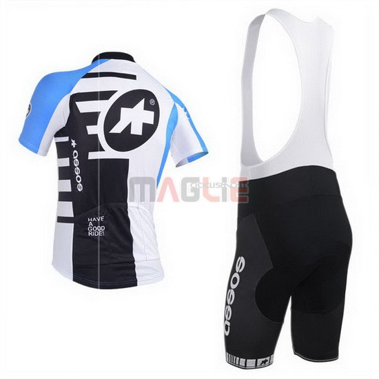 Maglia Assos manica corta 2013 celeste e nero