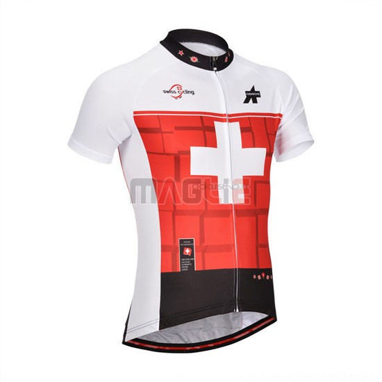 Maglia Assos manica corta 2014 bianco e rosso