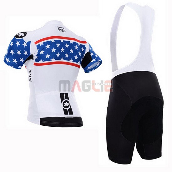 Maglia Assos manica corta 2015 bianco e blu