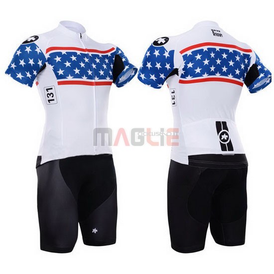 Maglia Assos manica corta 2015 bianco e blu