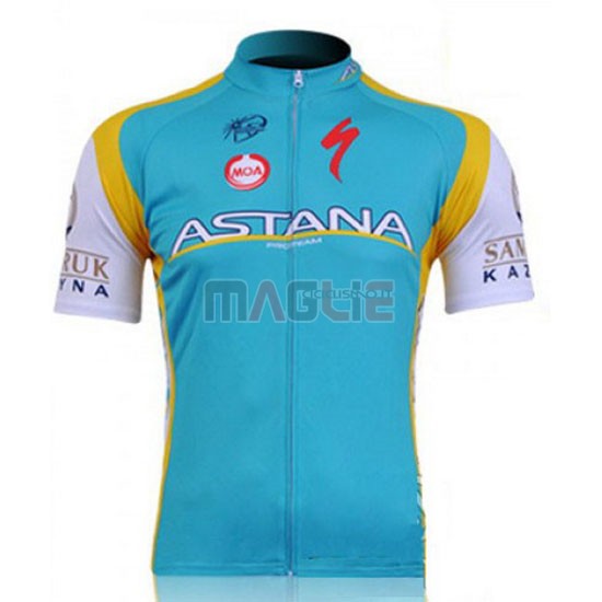 Maglia Astana manica corta 2011 celeste
