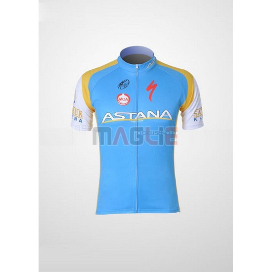 Maglia Astana manica corta 2012 azzurro