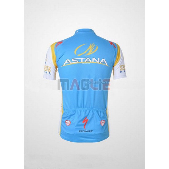 Maglia Astana manica corta 2012 azzurro