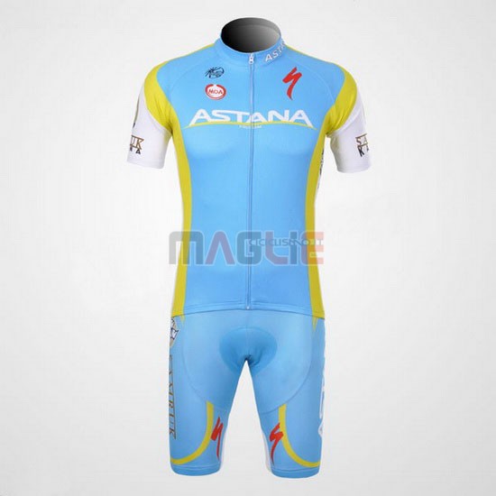 Maglia Astana manica corta 2012 azzurro