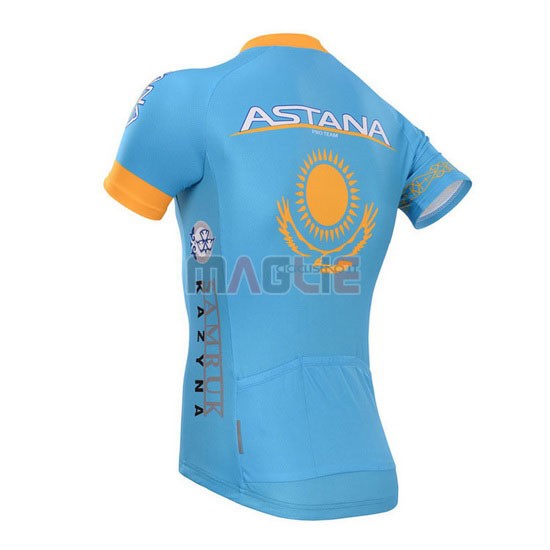 Maglia Astana manica corta 2014 celeste