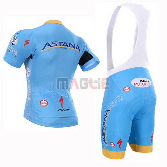 Maglia Astana manica corta 2015 azzurro