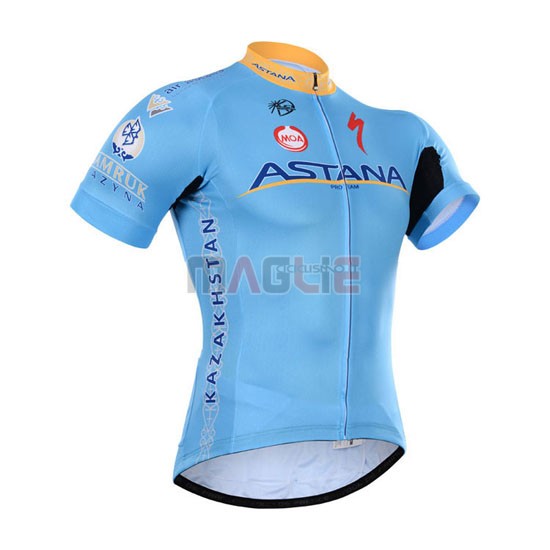 Maglia Astana manica corta 2015 azzurro