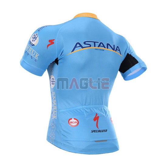 Maglia Astana manica corta 2015 azzurro