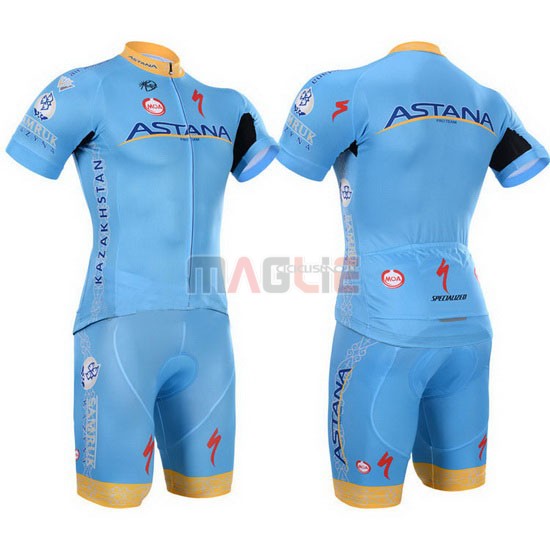 Maglia Astana manica corta 2015 azzurro