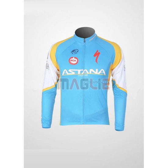 Maglia Astana manica lunga 2012 azzurro