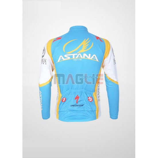 Maglia Astana manica lunga 2012 azzurro